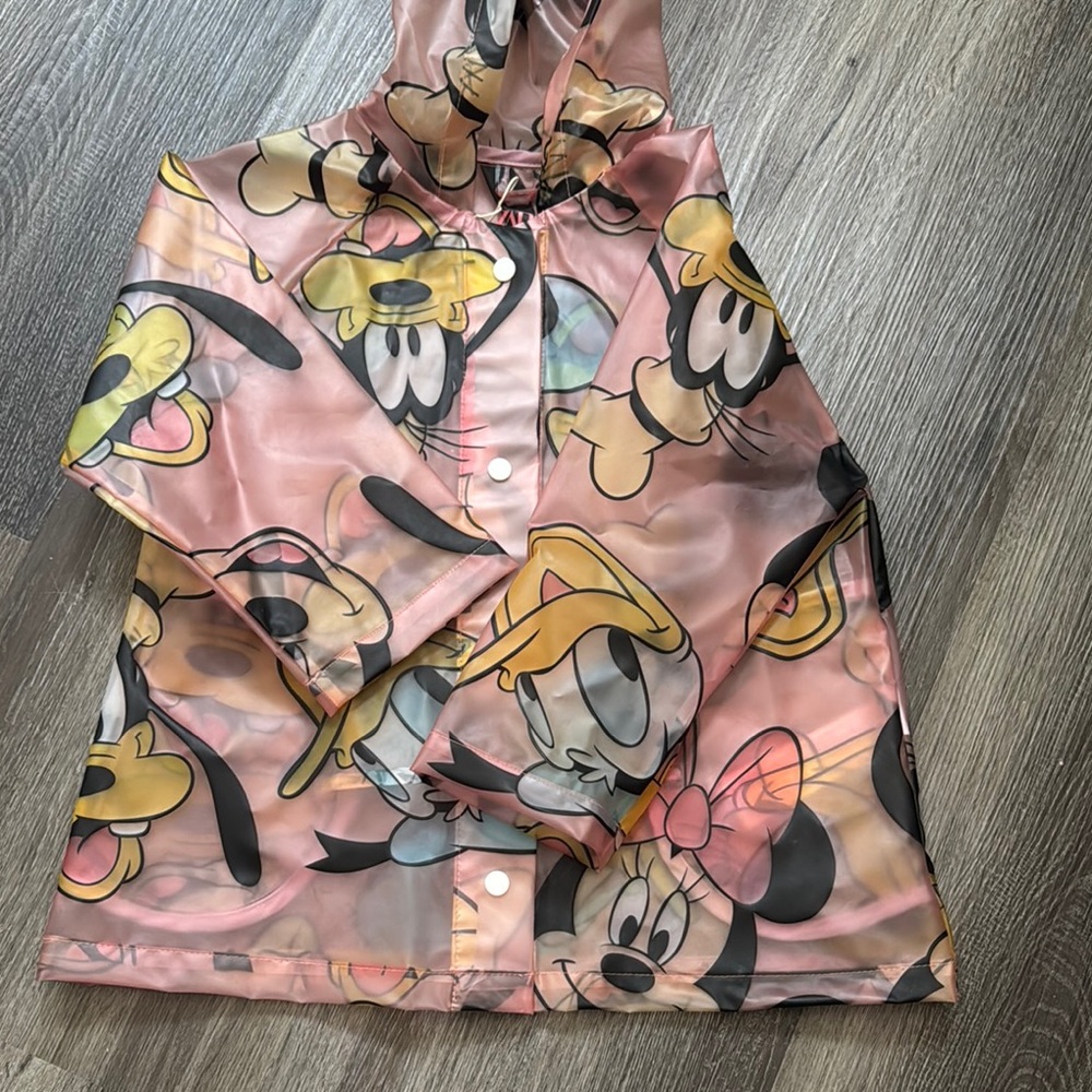 Disney Character Print Pink Raincoat